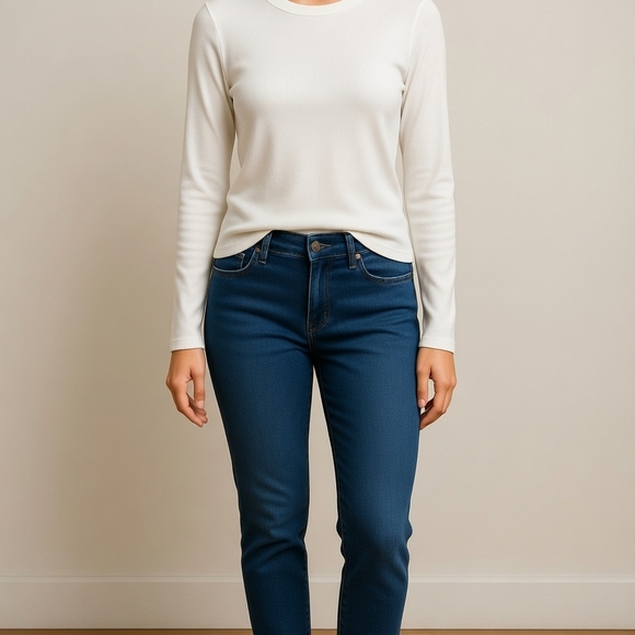 Abercrombie & Fitch Denim - Classic Mid-Rise Dark Blue Women's Jeans